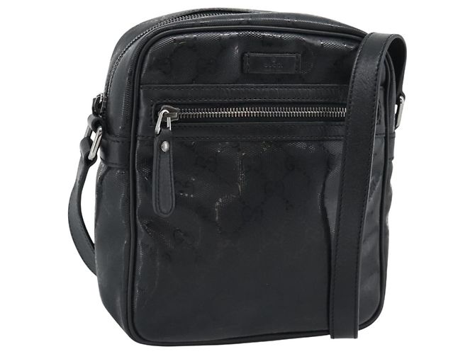Borsa a tracolla GUCCI GG Implementation in PVC nero e argento 233268 Autentica ep15366A