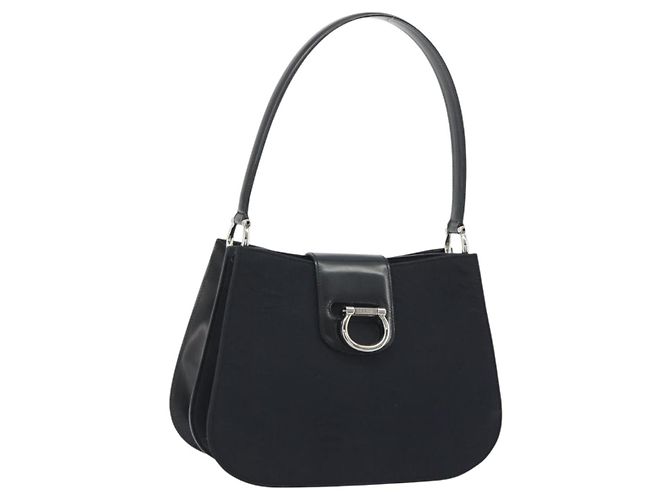 Céline Borsa a tracolla CELINE in tela nera e argento, autentica, codice articolo ep15292.