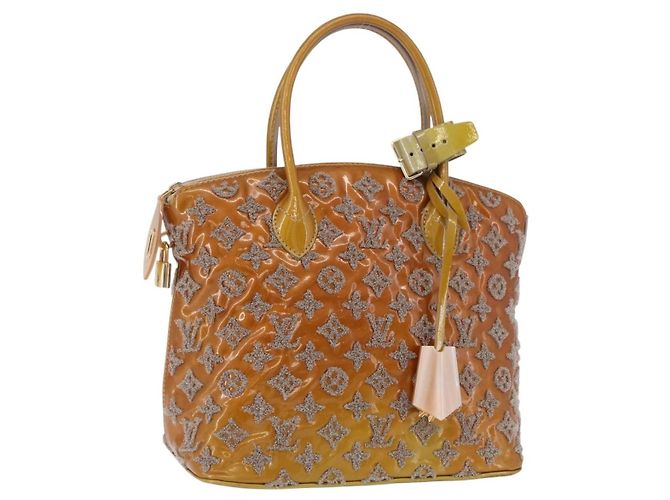 LOUIS VUITTON Monogram Bouclette Lockit Hand Bag Gris M40601 LV Auth 197648A Cinza