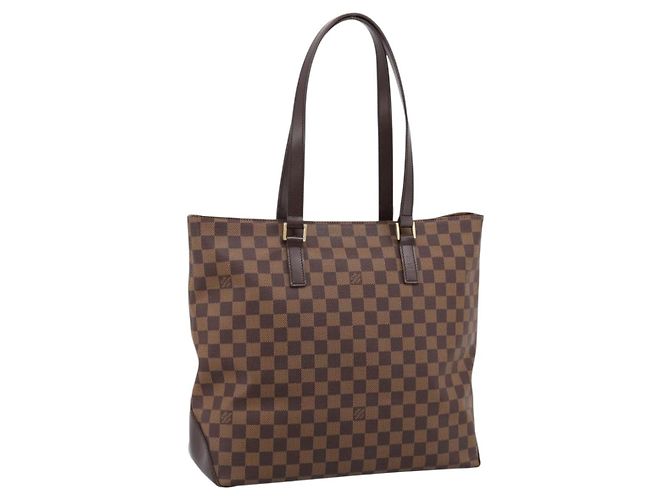 LOUIS VUITTON Damier Ebene Cabas Mezzo Tote Bag SPO LV Auth 200190V