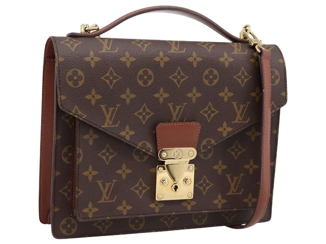 Bolsa de mão LOUIS VUITTON Monogram Monceau28 M51185 LV Auth 197638V Monograma