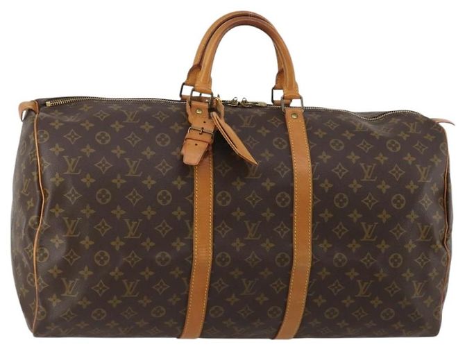 LOUIS VUITTON Monogram Keepall 55 Boston Bag M41424 LV Auth 195401 Monograma
