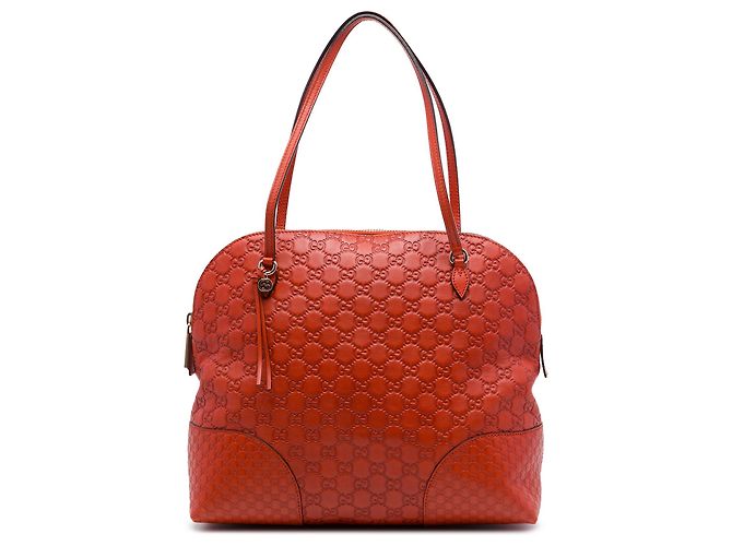 Borsa Gucci Bree Dome Medium Guccissima Arancione