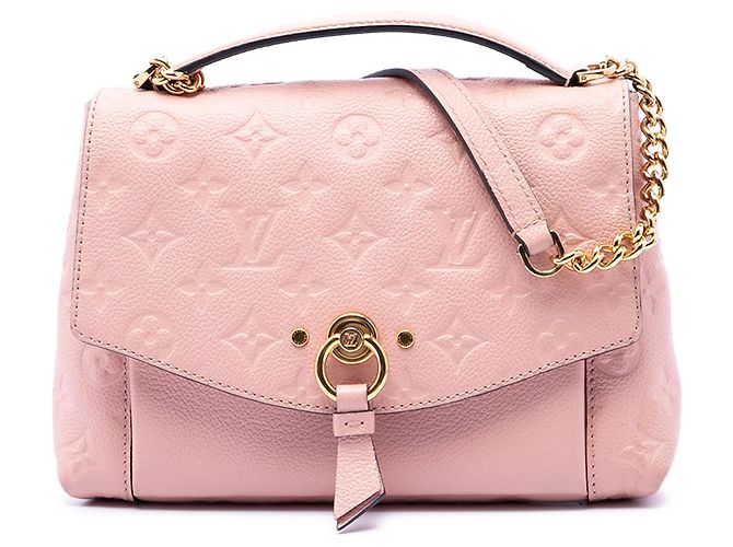 Bolsa Satchel Louis Vuitton Monogram Empreinte Blanche BB Rosa