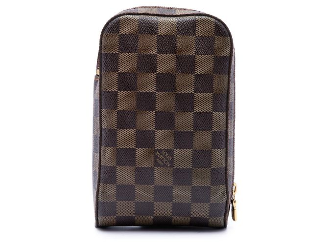 Borsa a tracolla Louis Vuitton Damier Ebene Geronimos Marrone