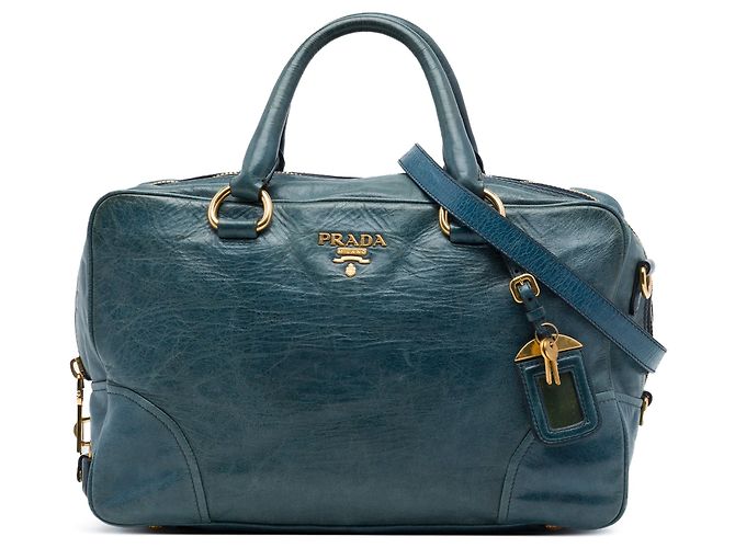 Bolsa Prada Vitello Shine Azul