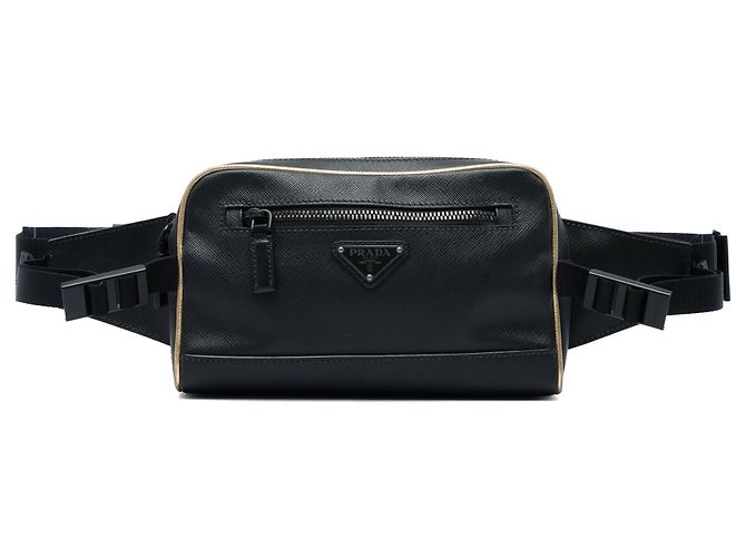 Prada Saffiano Gürteltasche Schwarz