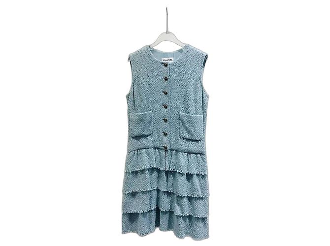 Vestido Chanel de tweed Multicolor