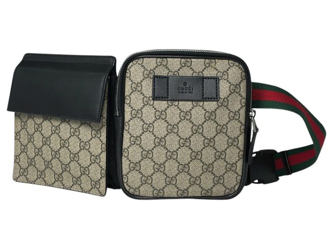 Bolsa de corpo Gucci Sherry Line Marrom Preto