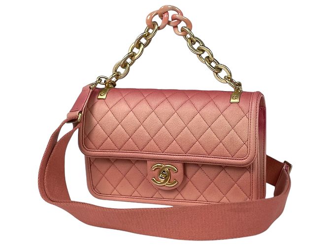 Borsa Chanel Matelassé in rosa salmone