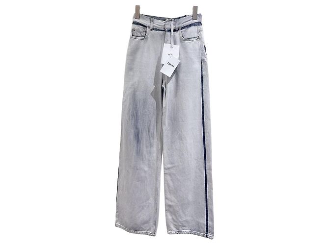 Pantaloni Dior a Vita Alta in Cotone Multicolore