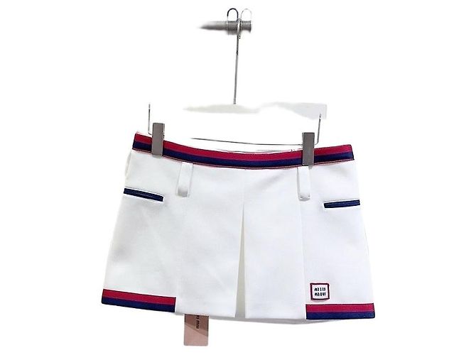 Falda Miu Miu Tennis Club de algodón Multicolor