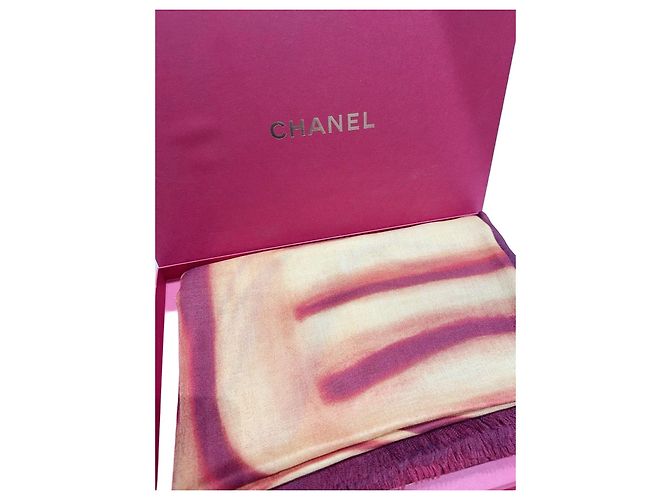 Sciarpa Chanel in cashmere multicolore