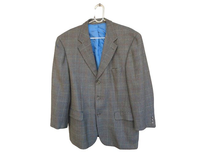 Autre Marque Chaqueta de lana virgen a cuadros Dormeuil Multicolor Gris