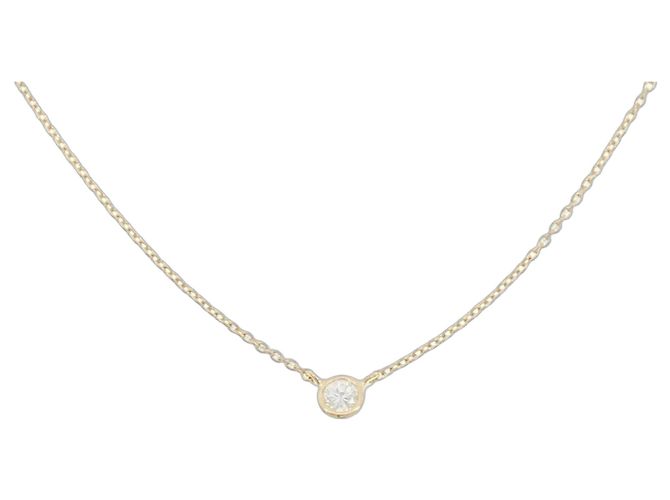 Autre Marque Collar de Diamantes Au750 Dorado