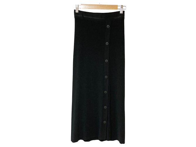 Theory COMPACT CREPE Langer Strickrock Schwarz