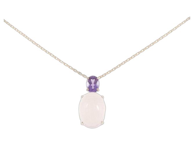 Autre Marque Collana GSTV Rose Quartz Au750 Rosa