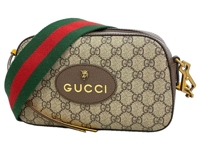 Borsa a tracolla Gucci GG Supreme Marrone