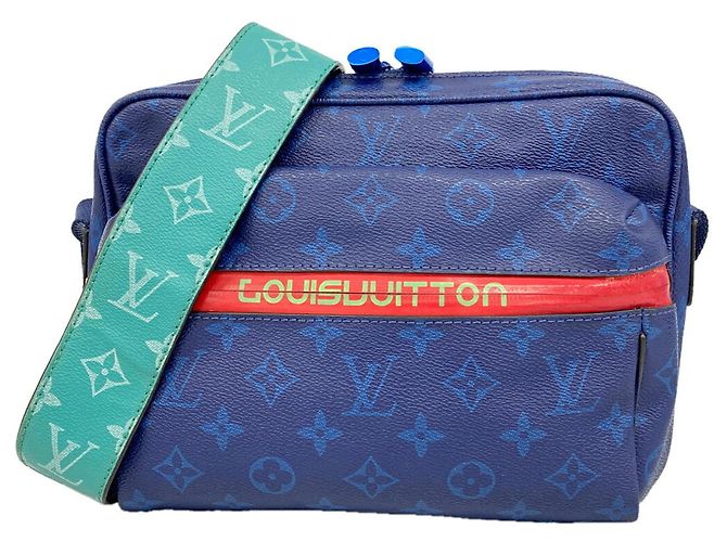 Sac à épaule Louis Vuitton Monogram Pacific PM Bleu