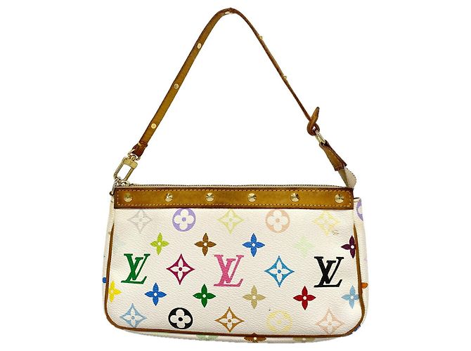 Louis Vuitton Monogram Multicolor Pochette Accessoires M92649 Weiß