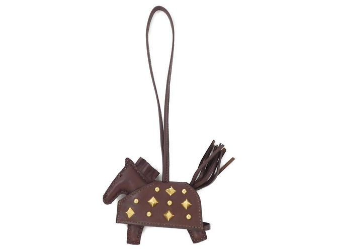 Hermès Hermes Rodeo Robeo Lock PM Bag Charm Marron