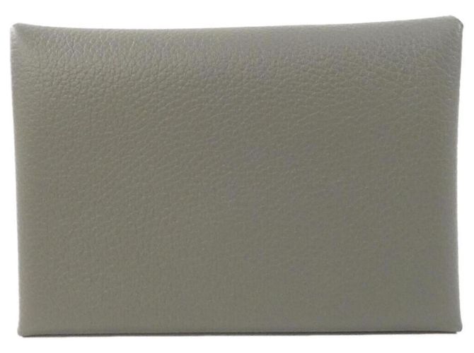 Hermès Hermes Calvi Duo Wallet/Coin Case Brown