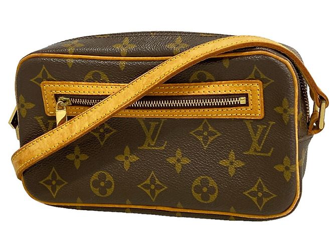 Louis Vuitton Monogram Pochette Cite Schultertasche Braun