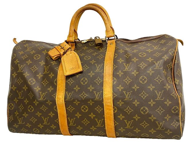 Louis Vuitton Boston Monogram Keepall 50 Marrone