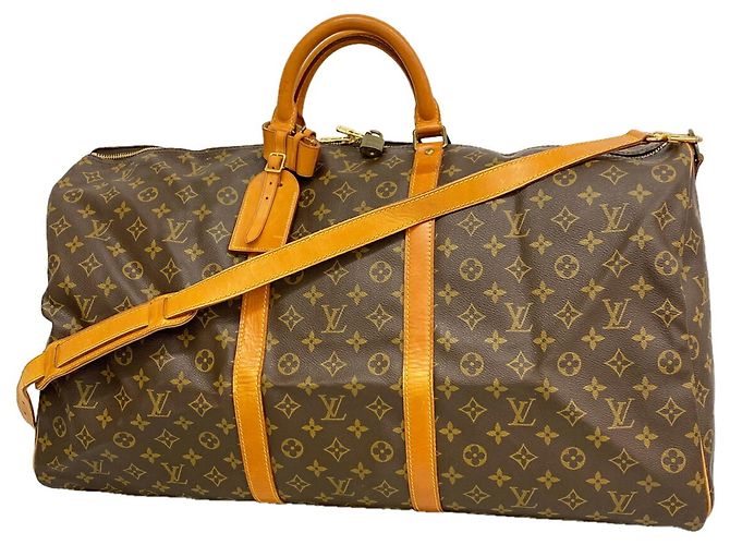 Louis Vuitton Monogram Keepall Bandoulière 60 Marrom