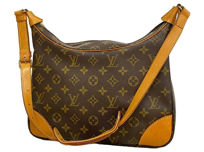 Borsa a tracolla Louis Vuitton Monogram Boulogne 30 Marrone