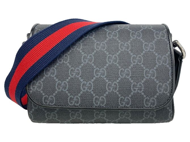Gucci GG Supreme Schultertasche Schwarz