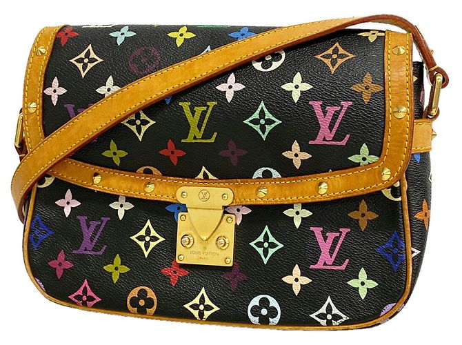 Borsa a tracolla Louis Vuitton Monogram Multicolor Sologne Nero