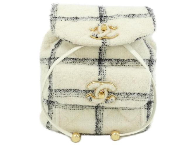 Chanel AS3615 Backpack Black White