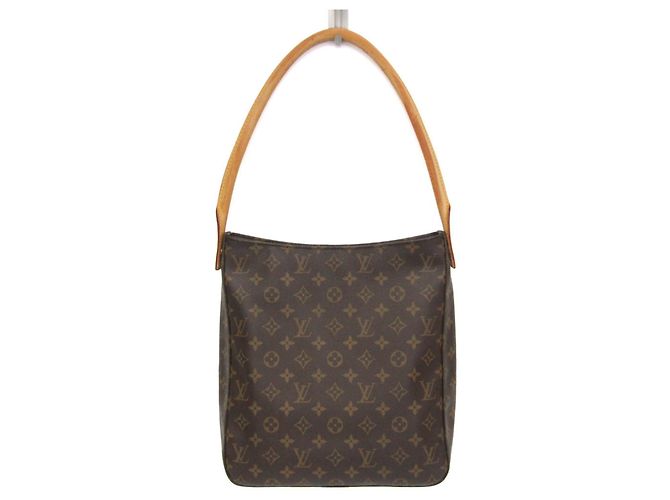 Sac à épaule Louis Vuitton Monogram Looping GM Marron