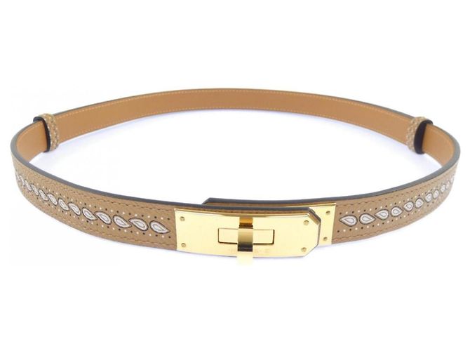 Hermès Cinto Hermes Kelly Bandana 18mm Marrom