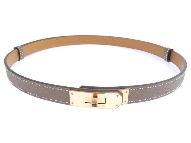 Hermès Cinto Standard Hermes Kelly 18mm Bege