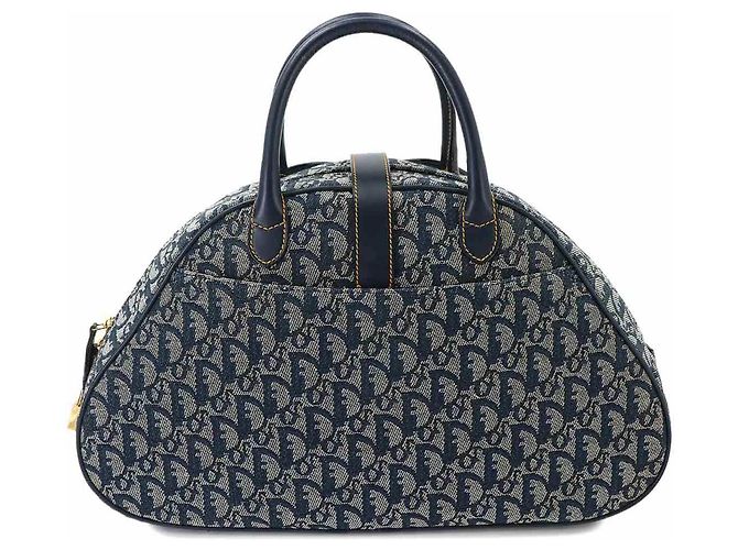 Borsa Christian Dior Trotter Double Saddle Blu navy