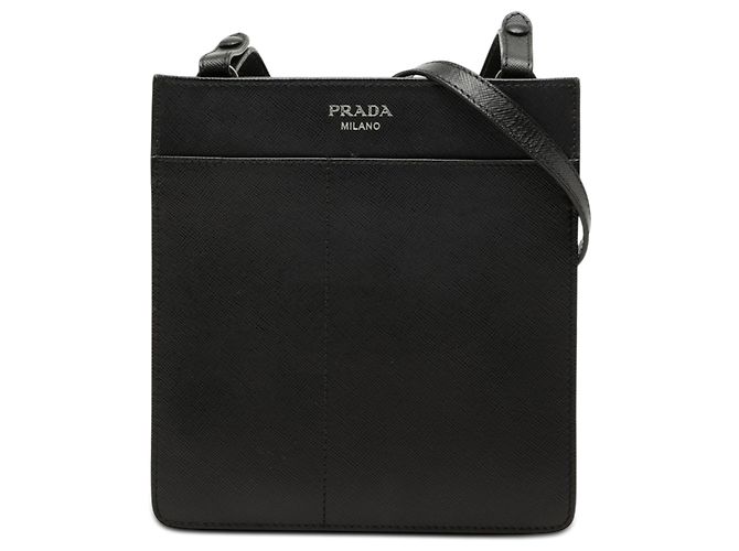 Prada Black Saffiano Crossbody Schwarz