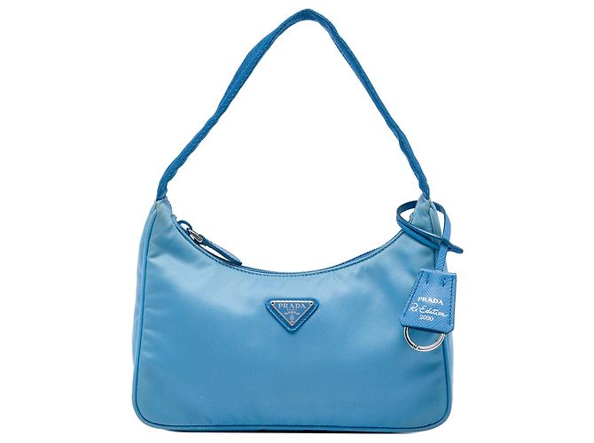 Re-Edition Sac à épaule Prada Blue Mini Tessuto Re Edition 2000 Bleu
