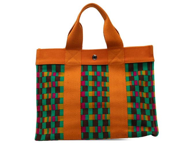 Hermès Multi Multicolor Printed Canvas Fourre Tout MM Multicor