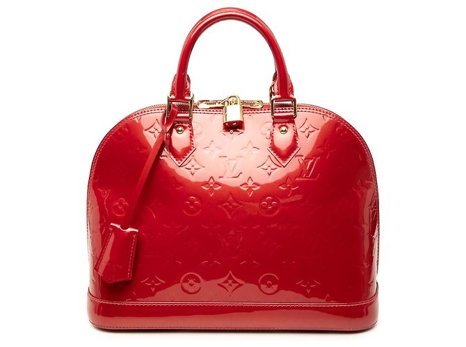Louis Vuitton Red Monogram Vernis Alma PM Rosso