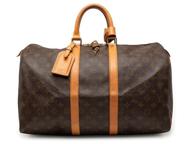 Louis Vuitton Brown Monogram Keepall 45 Marrom