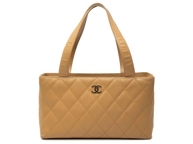 Chanel Beige CC Steppenechtleder Caviar Tote