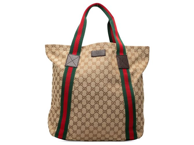 Tote Gucci Beige GG Canvas Web