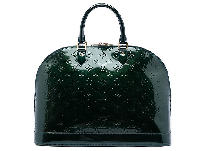 Louis Vuitton Green Monogram Vernis Alma GM Verde Verde oscuro