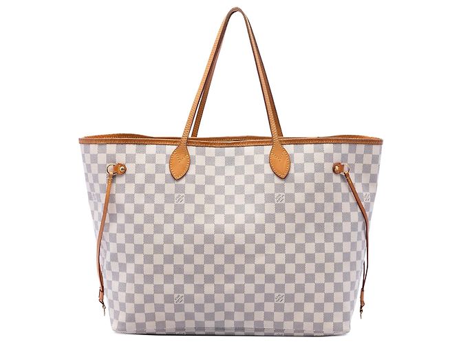 Louis Vuitton White Damier Azur Neverfull GM Branco