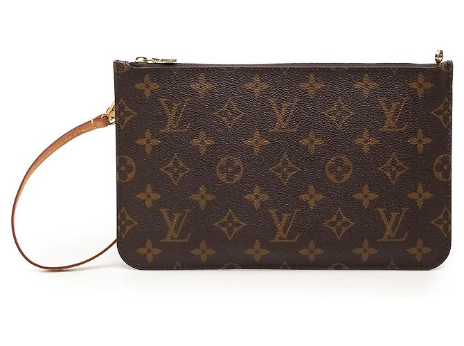 Pochette Louis Vuitton Brown Monogram Neverfull MM Marron