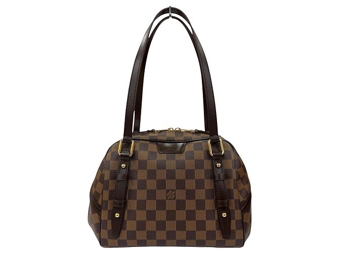 Louis Vuitton Brown Damier Ebene Rivington PM Marrom