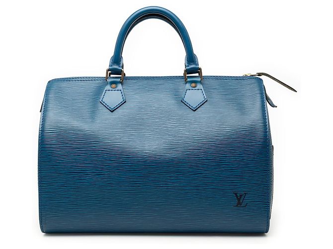 Louis Vuitton Blue Epi Speedy 35 Bleu