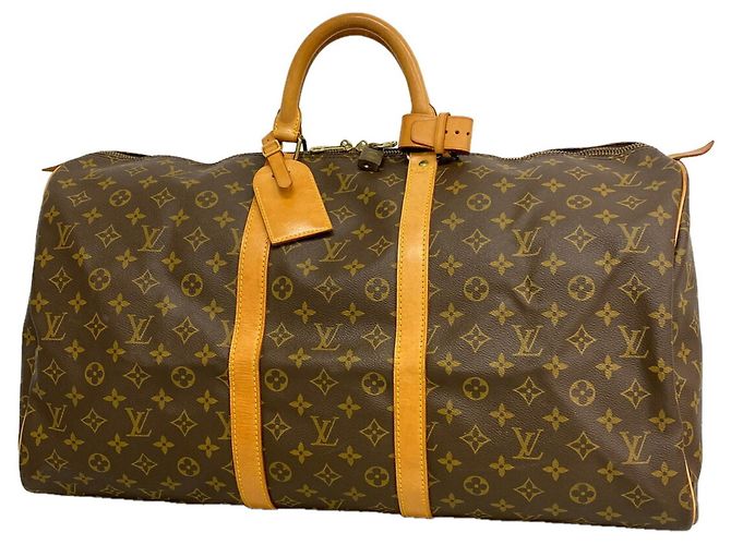Bolsa Louis Vuitton Boston Monogram Keepall 55 Marrom